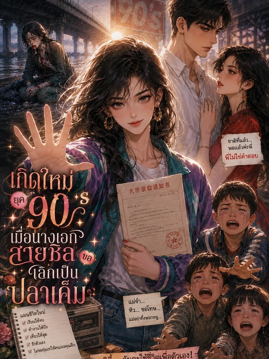 ปกเรื่อง เกิดใหม่ยุค 90: เมื่อนางเอกสายชิลขอเลิกเป็นปลาเค็ม