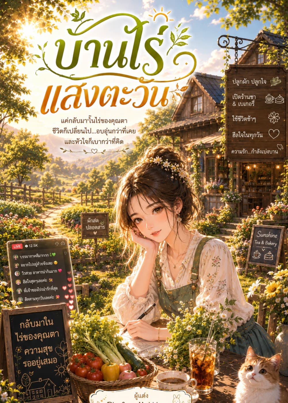 ปกเรื่อง บ้านไร่ใต้แสงตะวัน